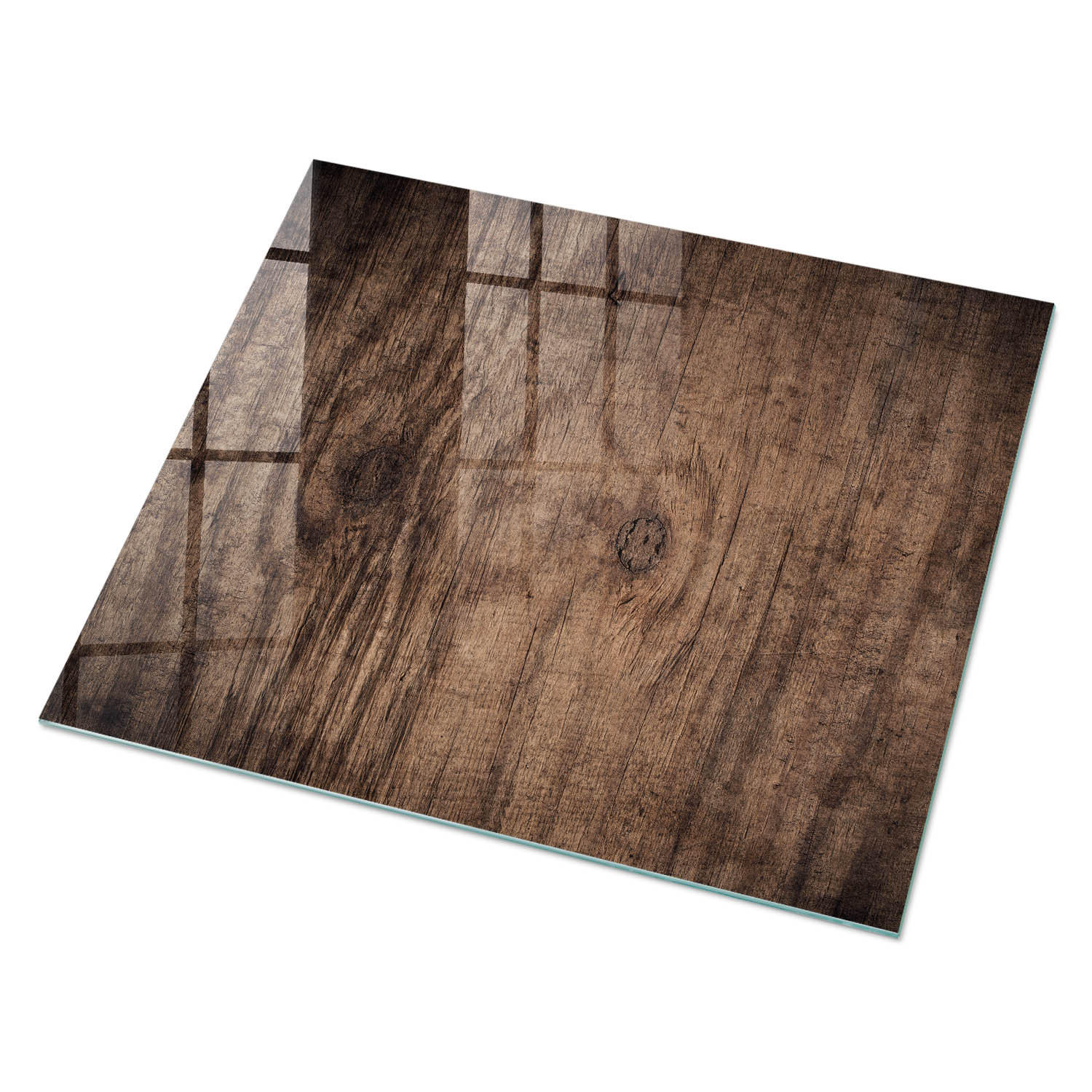 GLASPLATTE 80x60 cm – Holzstruktur - Beige, Glas (0.4/80/60cm) - ArtPrintCave