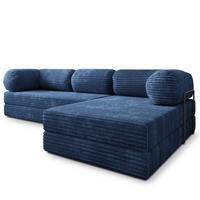 ROHOVÁ SEDAČKA ETERA modulární Boneless pohovka s funkcí spaní, modrá TILIA 77 - modrá, textil (270/160cm) - MASSENO