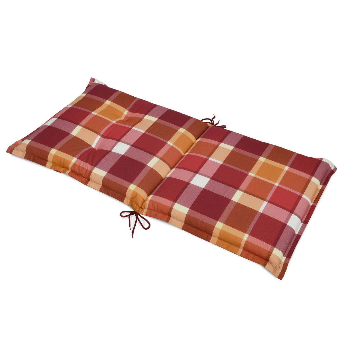 NIEDERLEHNERAUFLAGE Sunny BK 100/50/6cm Rot-Kariert 6tlg - Rot, Textil (50/6/100cm) - Beautissu 