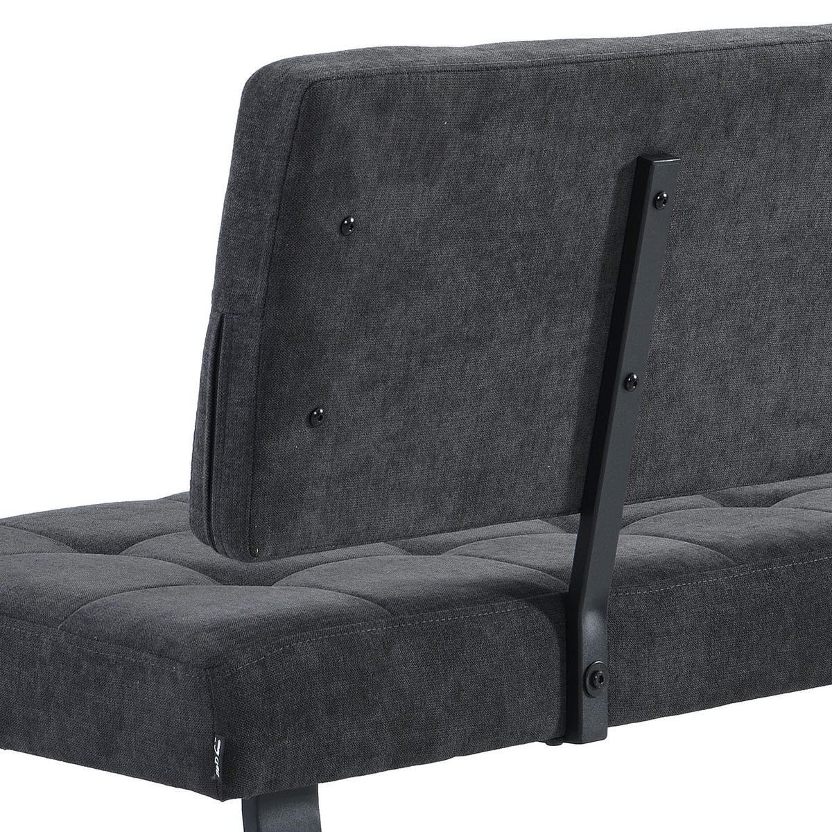 SITZBANK SIGFRID - Anthrazit, Textil/Metall (140/48/56cm) - B&D Home