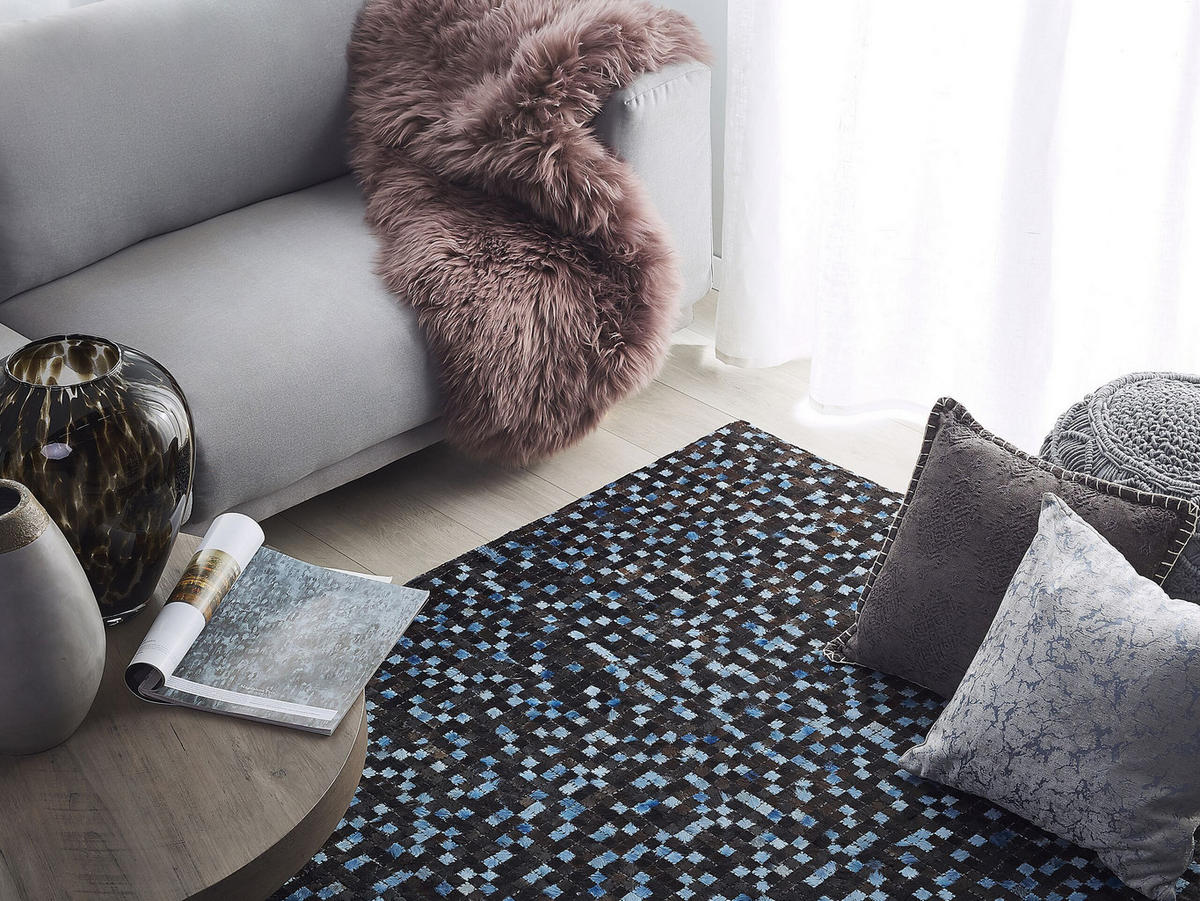 KURZFLOR-TEPPICH Ikisu 200/140 cm - Braun, Fell (140/200cm) - Beliani