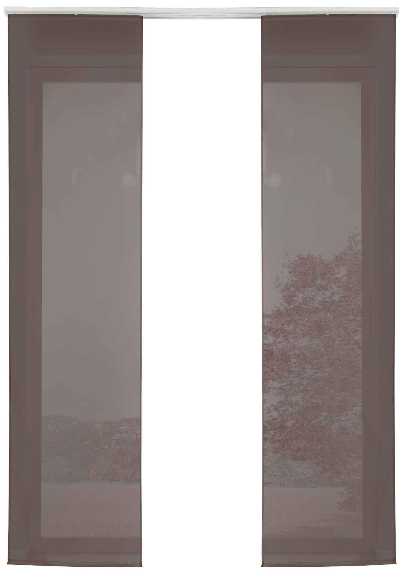 VORHANG 2ER SET HxB 245x60 cm Braun - Dunkelbraun, Textil (60/245cm) - Gardinenbox