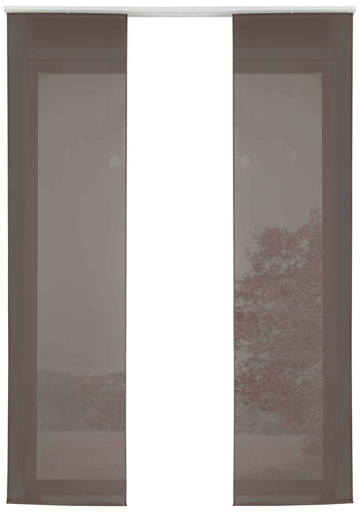 VORHANG 2ER SET HxB 245x60 cm Braun - Dunkelbraun, Textil (60/245cm) - Gardinenbox