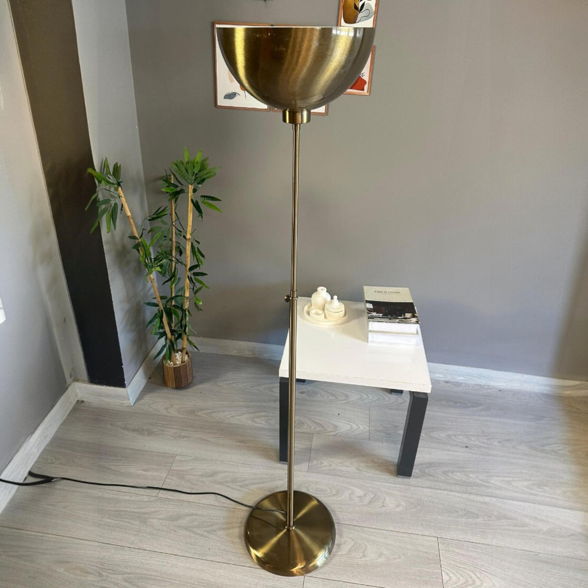 STEHLAMPE Kelan 160 Cm - Messingfarben, Metall (30/30/160cm) - Bamyum