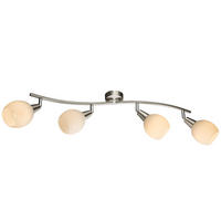 LED DECKENLEUCHTE ELLIOTT Silber Metall - Silberfarben, Glas (70/31.5/23cm) - Globo Lighting