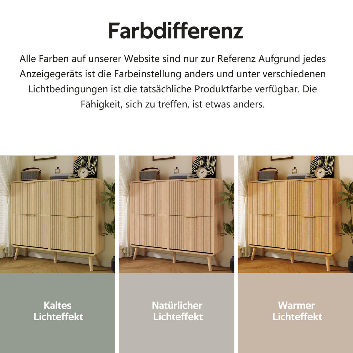 SCHUHSCHRANK Holzoptik für 18–24 Paar Schuhe - Naturfarben, Holzwerkstoff (105/90/24cm) - FLIEKS
