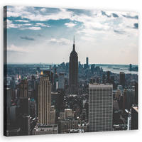 WANDBILD städte und architektur grau - Grau, Textil (50/50cm) - Feeby