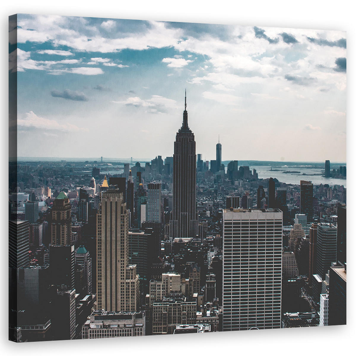 WANDBILD städte und architektur grau - Grau, Textil (50/50cm) - Feeby