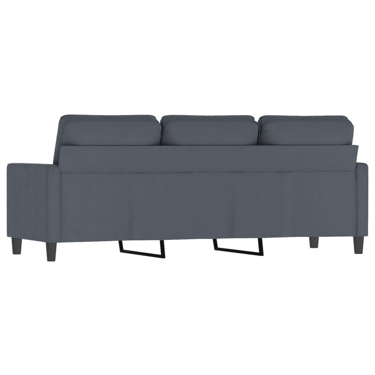 3-SITZER-SOFA Eppingen - Dunkelgrau, Naturmaterialien (198/80/77cm) - Nettlife