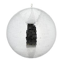 DISCOKUGEL - Silberfarben, Glas/Textil (50/54/50cm) - Relaxdays