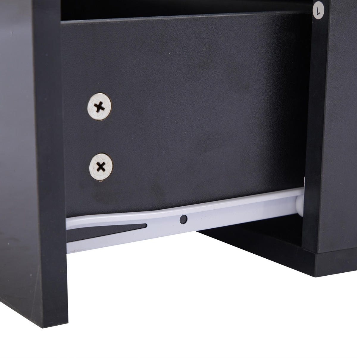 COUCHTISCH 90/55/41 cm aus Holzwerkstoff mit LED-Beleuchtung, ausziehbarer Platte und 4 Schubladen, Schwarz - Schwarz, Holzwerkstoff (90/55/41cm) - Redom