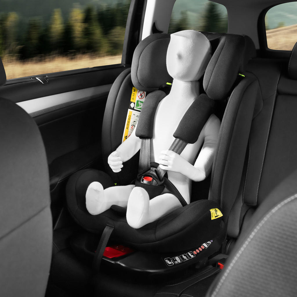 Thumbnail - tectake Autositz, Hellgrau, Schwarz, Kunststoff, 48x74x55 cm, Baby on Tour, Kindersitze, Kindersitze I-Size 76-150cm