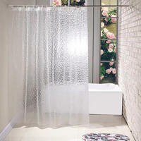 DUSCHVORHANG, transparent，180/180CM - Klar, Kunststoff (180/180cm)