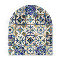 GLASPLATTE für Kamin 80x70 cm - Blau, Glas (80/70/0.4cm) - TULUP