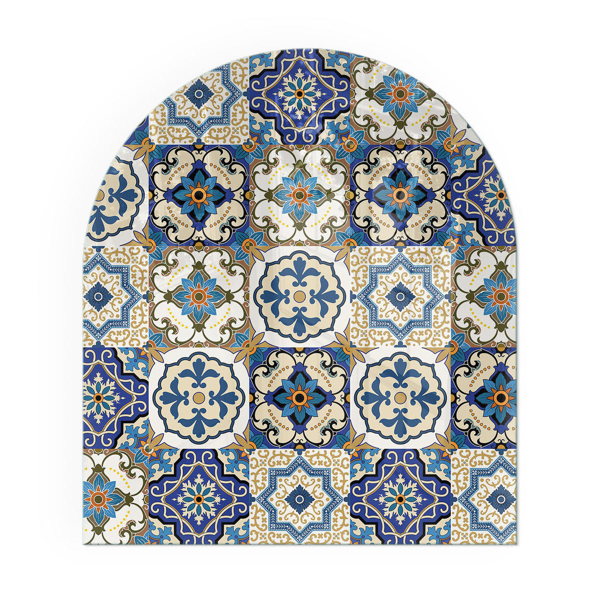 GLASPLATTE für Kamin 80x70 cm - Blau, Glas (80/70/0.4cm) - TULUP