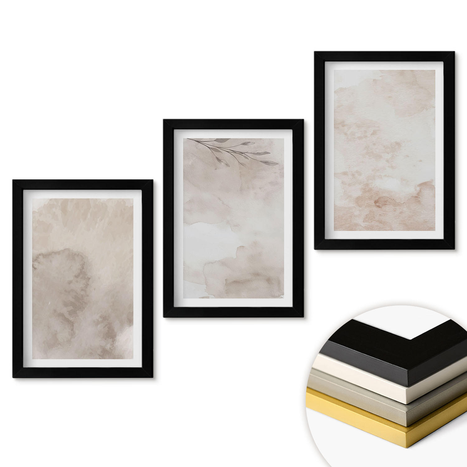 ArtPrintCave Wandbilder Schwarz 20x30 cm
