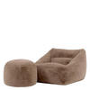 SITZSACK Sessel mit Sitzpouf Natalia - Mokka, Textil (97/73/84cm) - icon
