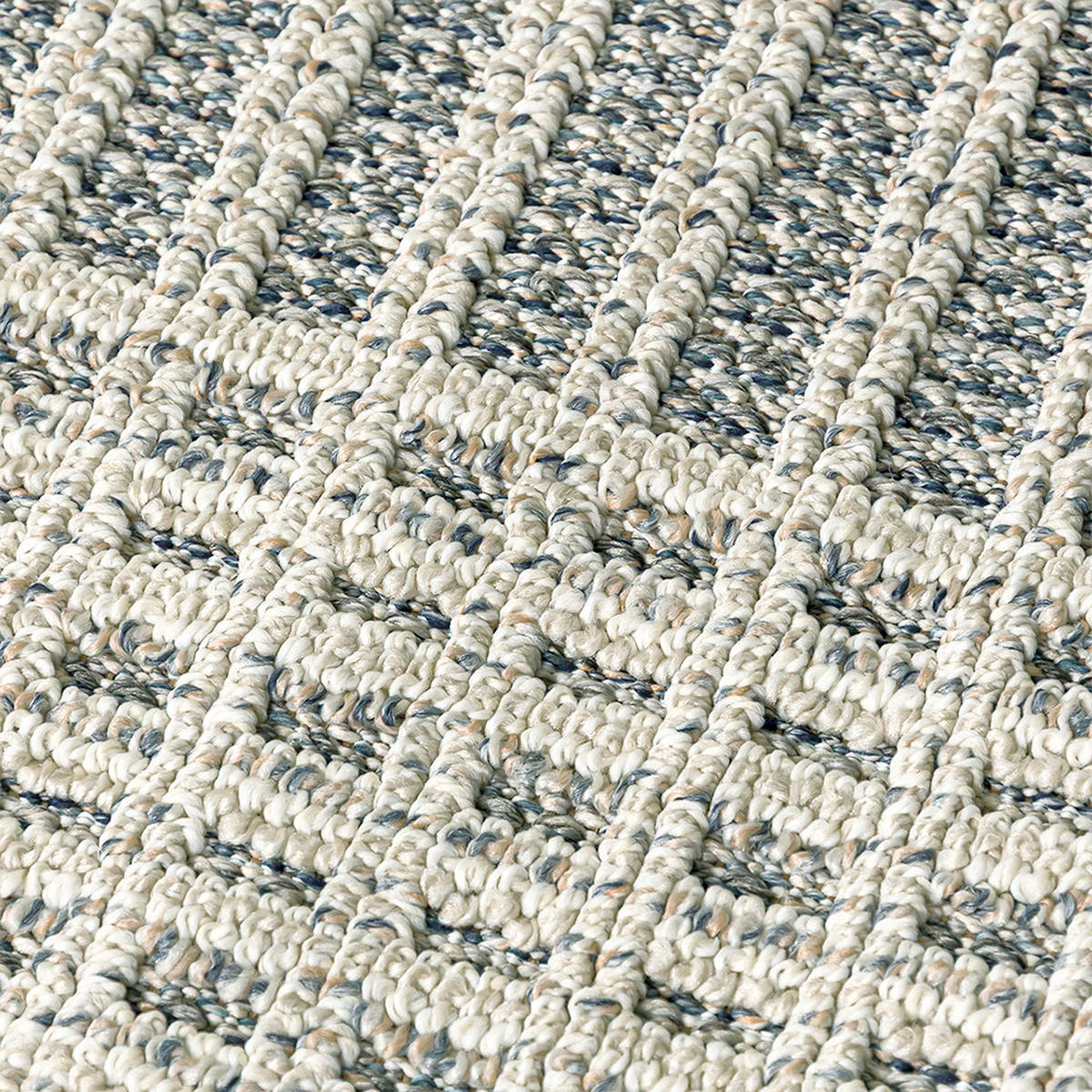 TEPPICH In-& Outdoor Cangas Plano Mazovia 120x170cm Beige Grau Abstrakt Kurzflor - Beige, Textil (120/170cm) - Mazovia