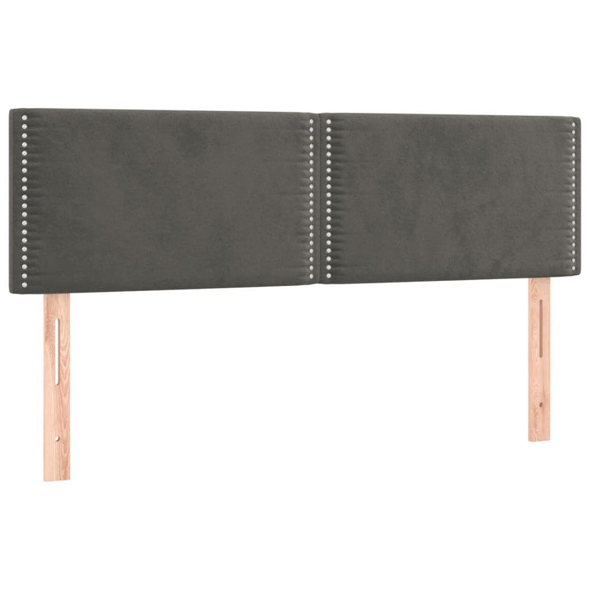 BOXBETT Mit Matratze Dunkelgrau 140/200 Cm Samt - Weiß, Textil (140/200cm) - vidaXL