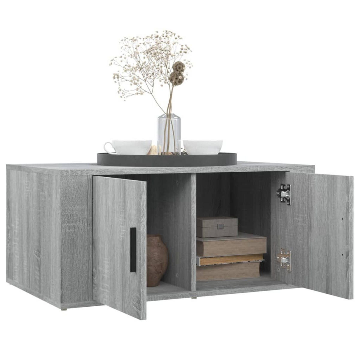 COUCHTISCH Grau Sonoma 80x50x36 cm Holzwerkstoff - Grau, Holzwerkstoff (80/50/36cm) - furnicato