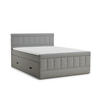 BOXSPRINGBETT Caya 160/200 cm, in Grau, Bettkasten, Matratze, Topper - Schwarz/Grau, Holz/Holzwerkstoff (160/200cm) - Maison de Reve