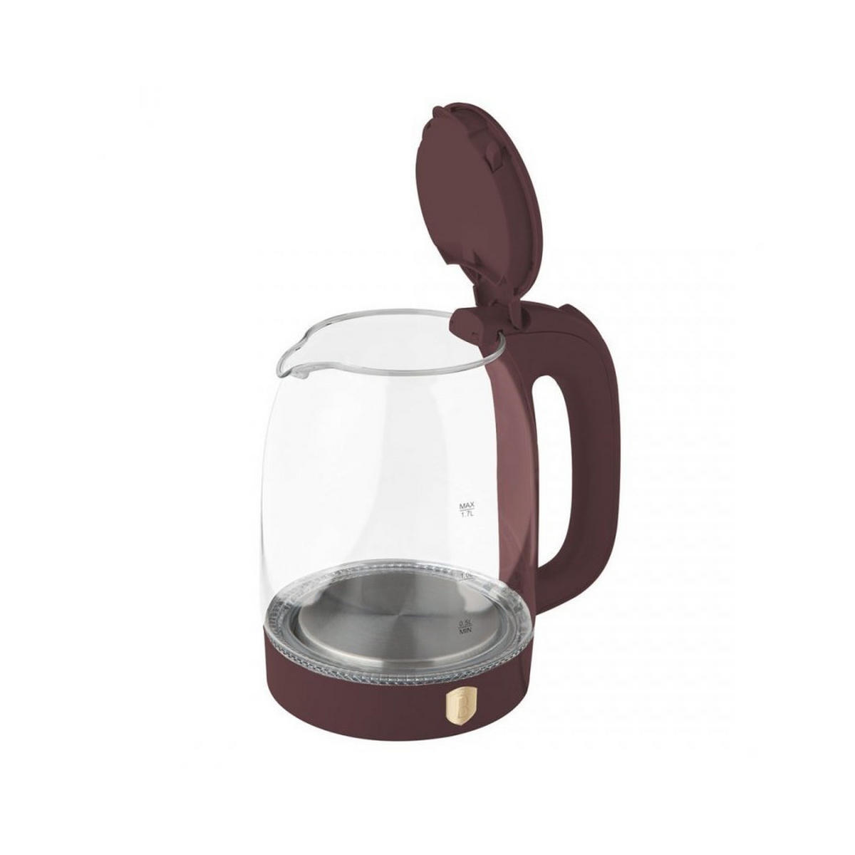 WASSERKOCHER ELEKTRISCH Braun 22/16/25 cm BH9568 - Braun, Glas (16/25/22cm) - Berlinger Haus