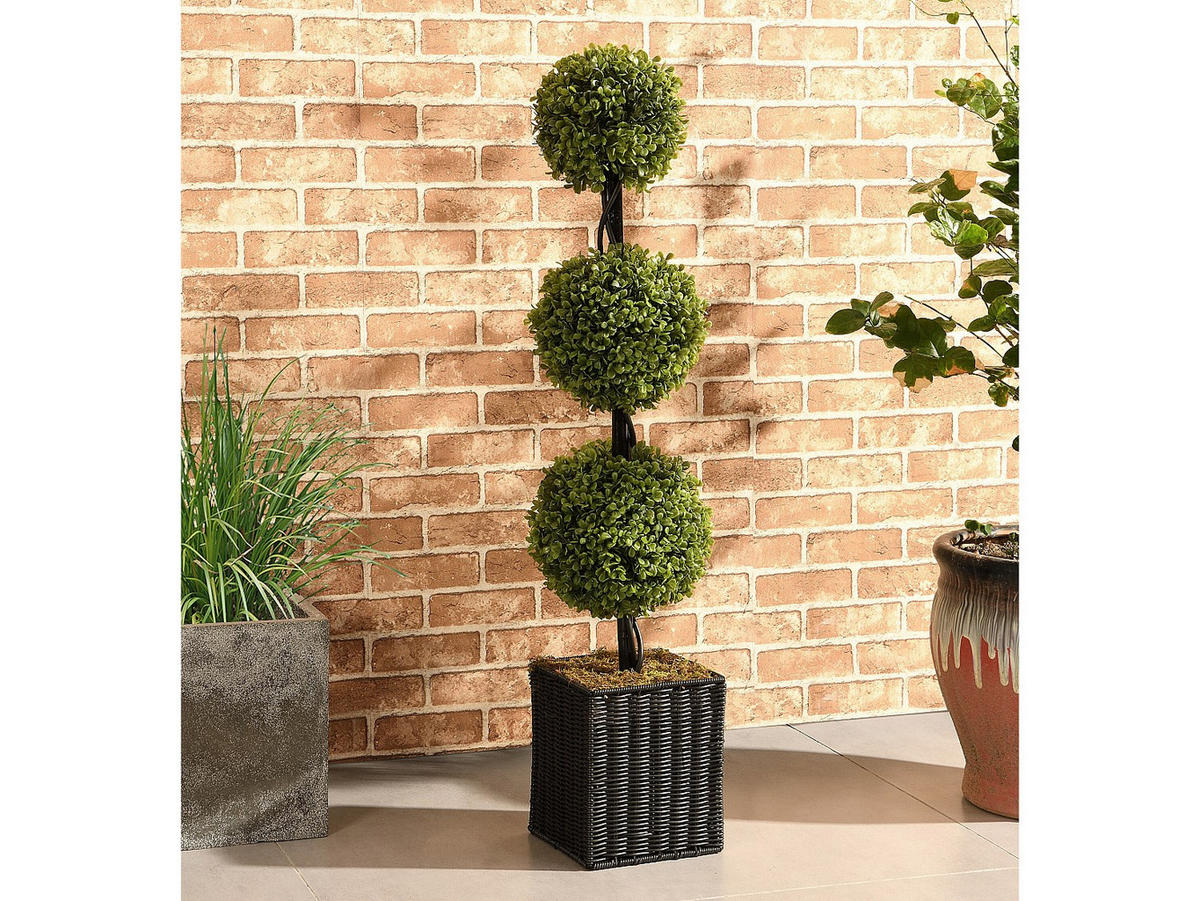 KUNSTPFLANZE - 18 cm x 18 cm - stoff - grün Pilana - Grün, Textil (90cm) - Vente-Unique