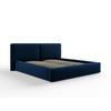 BETT mit Bettkasten und Kopfteil Jodie aus Samt königsblau 180x200cm - Blau, Textil (180/200cm) - Micadoni