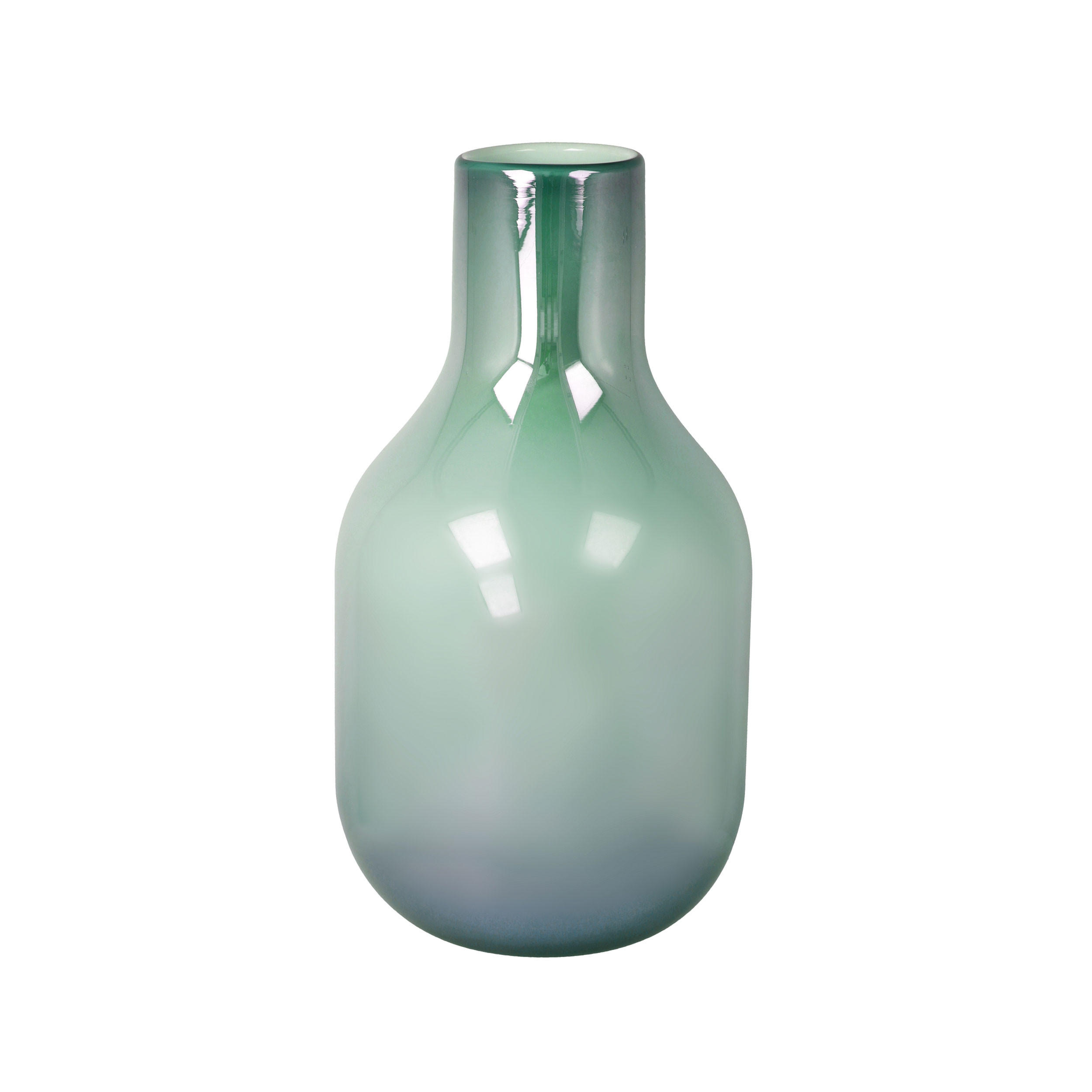 VASE Silver Stone, Glas, Grün, 34 cm - Grün, Glas (34cm) - Goebel