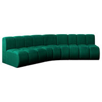 ECKSOFA modulares Sofa Montra-L1 - 290x174x70 cm Grün - Dunkelgrün, Holzwerkstoff/Textil (290/174cm) - ALTDECOR