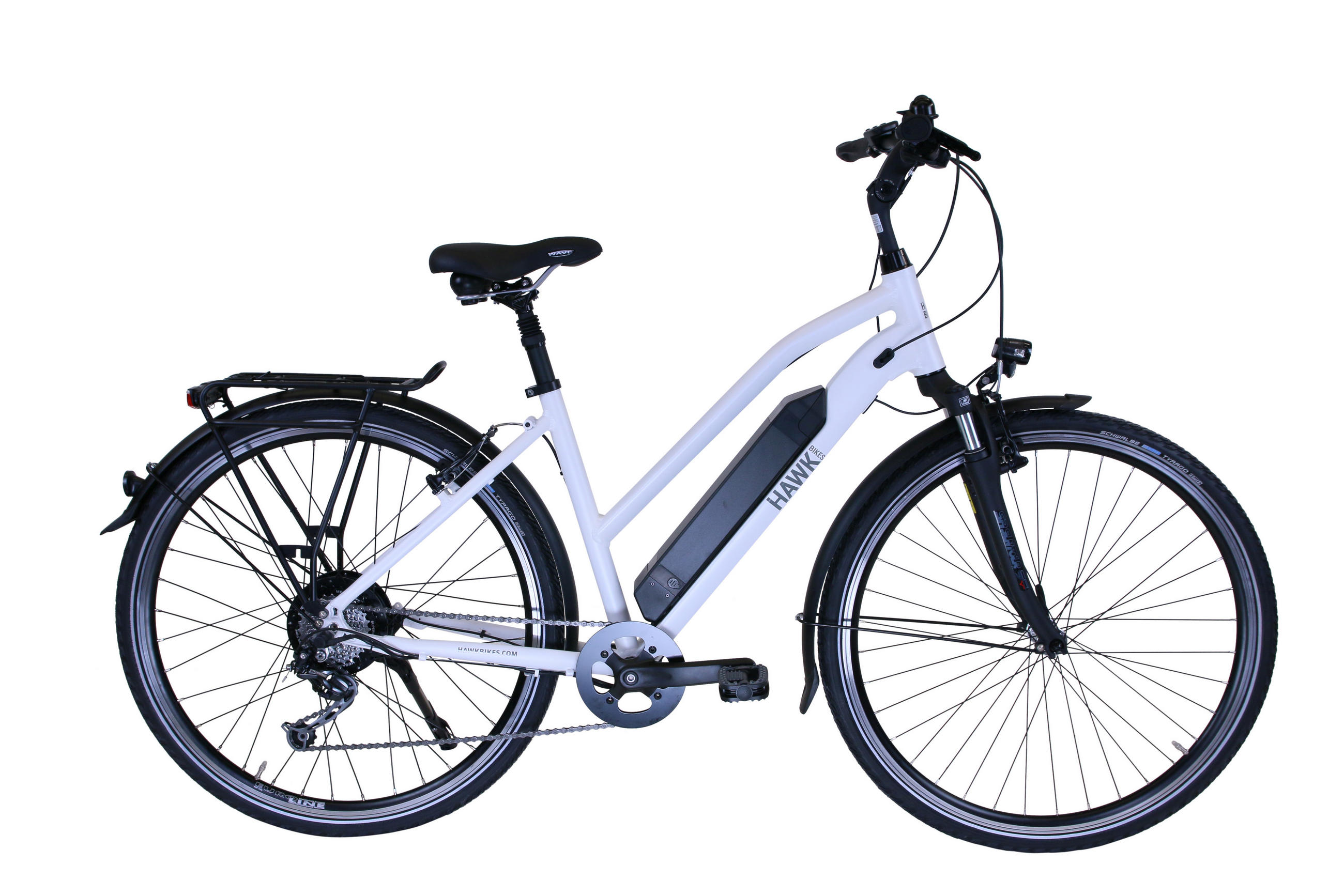 E-TREKKING Bafang Lady E-Bike Hellgrau 28 Zoll Gr:46 - Hellgrau, Metall (46cm) - Hawk Bikes