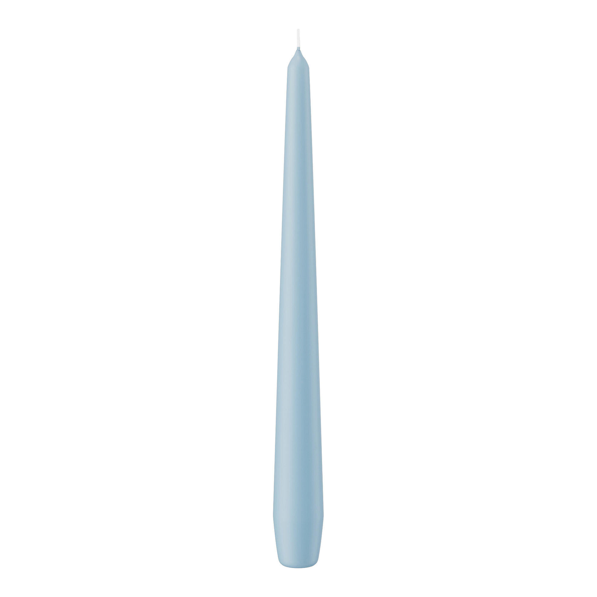 SPITZKERZEN (konische Kerzen) Hellblau 250 x Ø 25 mm, 12 Stück - Hellblau, Paraffin (2.5/25/25cm) - Wiedemann Kerzen