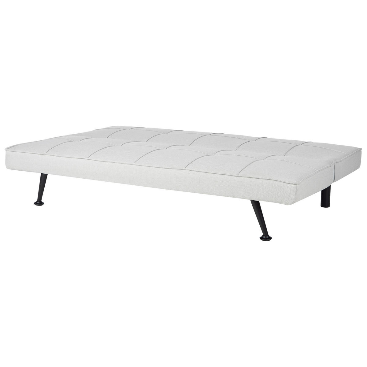3-SITZER-SCHLAFSOFA hellgrau Hasle - Schwarz/Grau, Textil (168/77/88cm) - Beliani