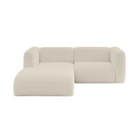 ECKSOFA Ottomane Links MIRA-L1 227x179x89 Beige Bouclé - Kaschmir/Beige, Holzwerkstoff/Kunststoff (227/179cm) - ALTDECOR