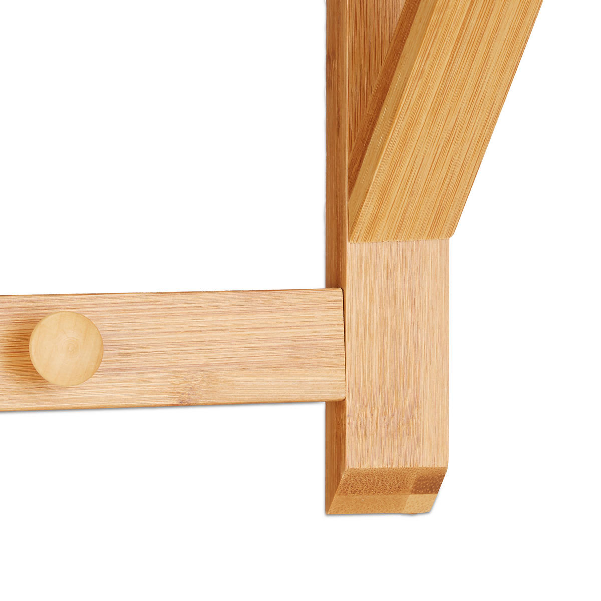 WANDGARDEROBE - Hellbraun, Holz (60/35/30cm) - Relaxdays