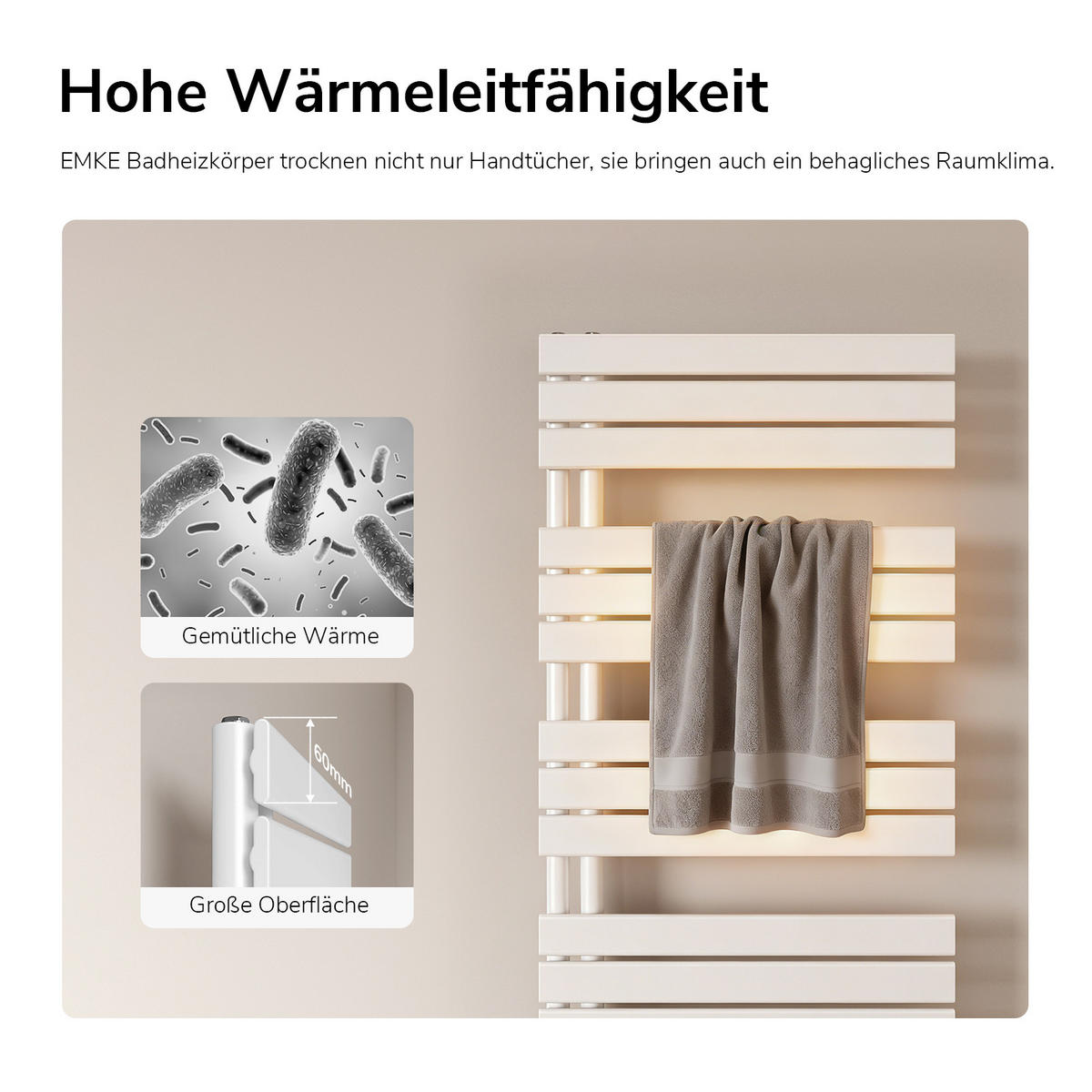 HEIZKÖRPER wasserführend weiß 160/50/5,9 cm - Weiß, Metall (60/160/6cm) - EMKE