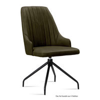 ESSZIMMERSTUHL drehbar (6er-Set) Doreen 52x91x60 Schwarz/Khaki - Dunkelgrün/Schwarz, Kunststoff (60/91/52cm) - 58aufmkessel