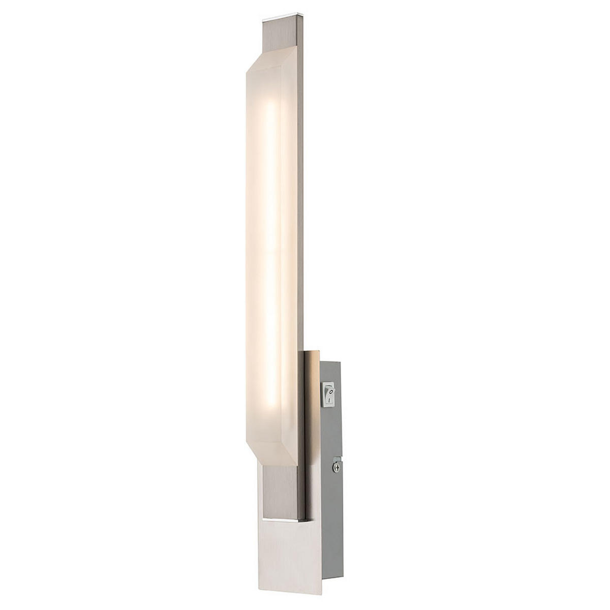 LED WANDLEUCHTE LAZIO Chrom Silber - Silberfarben, Glas (7/48/7cm) - Globo Lighting