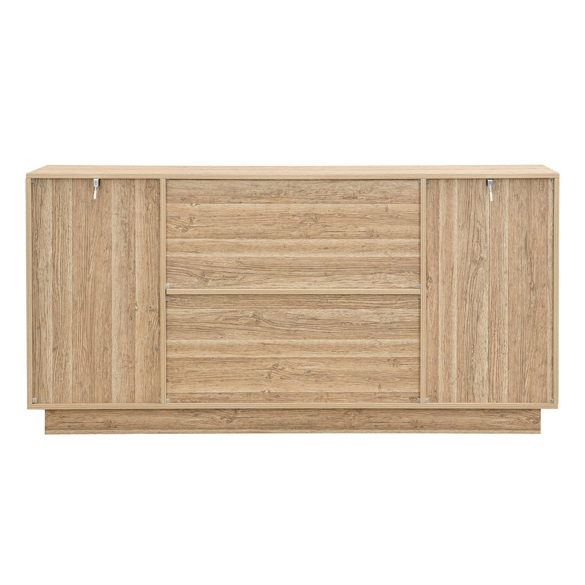 SIDEBOARD DE-37514 160/40/80 cm mit Bogenfront Holz - Naturfarben, Holzwerkstoff (160/80/40cm) - ComfortXL