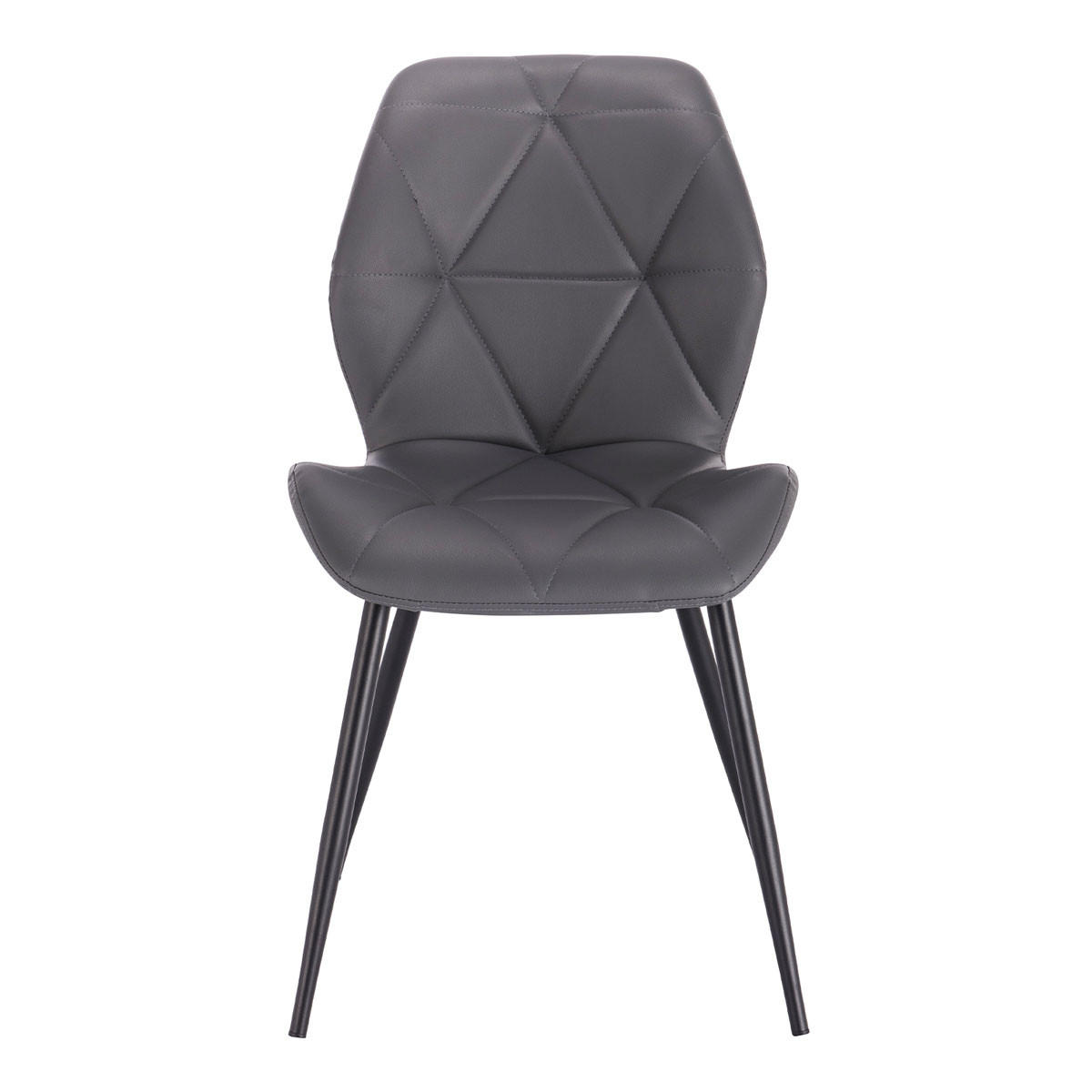 ESSZIMMERSTUHL JAMIE 2er Set Kunstleder Grau - Schwarz/Grau, Textil (47/84/48cm) - SVITA