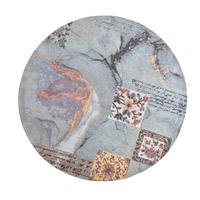 FLACHWEBETEPPICH Cosima 100x100 cm - Türkis, Textil (100/100cm) - Gino Falcone
