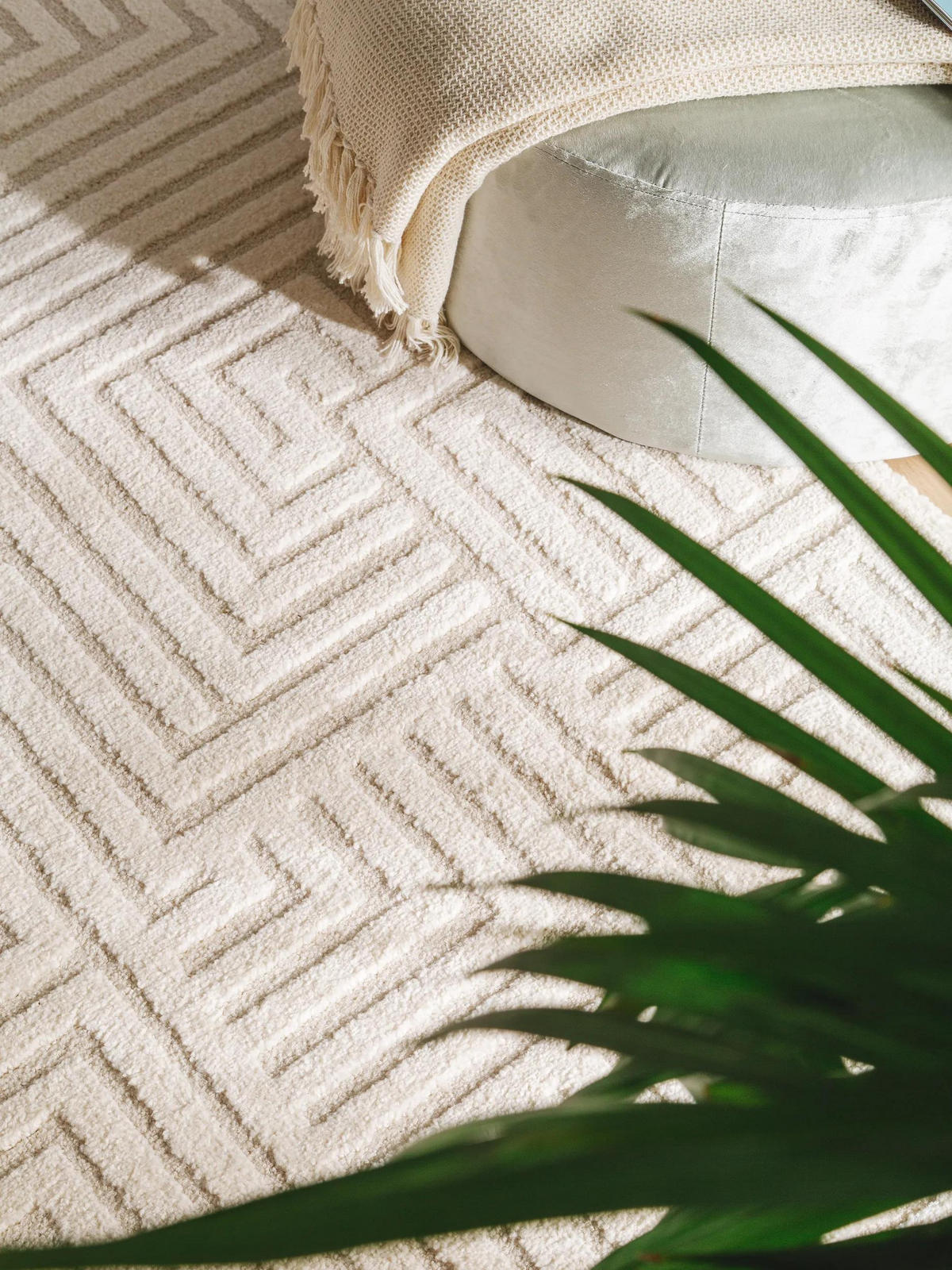 TEPPICH Eve Cream/Beige 140x200 cm - Creme, Textil (140/200cm) - benuta Nest