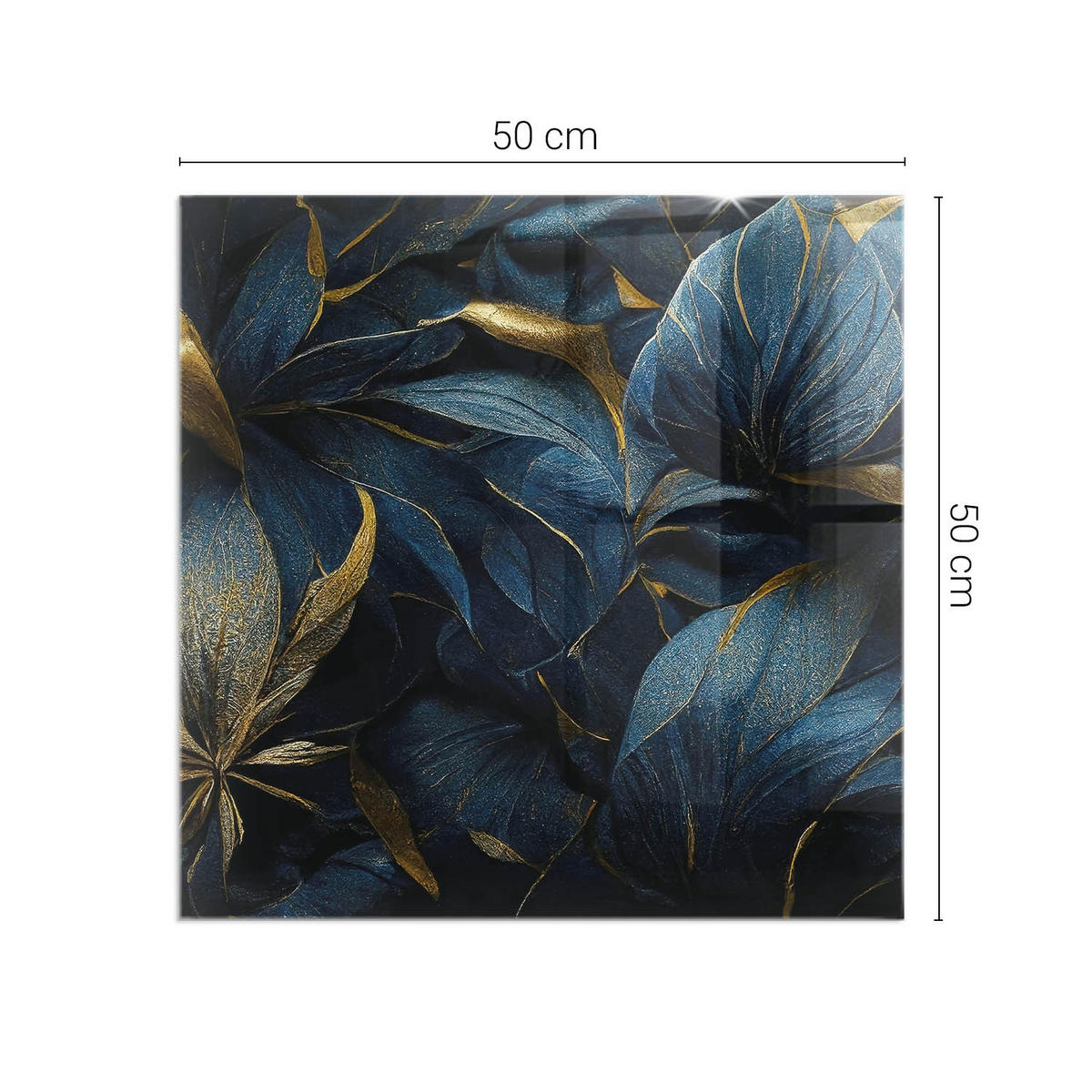 GLASPLATTE für Kamin 50x50 cm - Dunkelblau, Glas (50/50/0.4cm) - TULUP