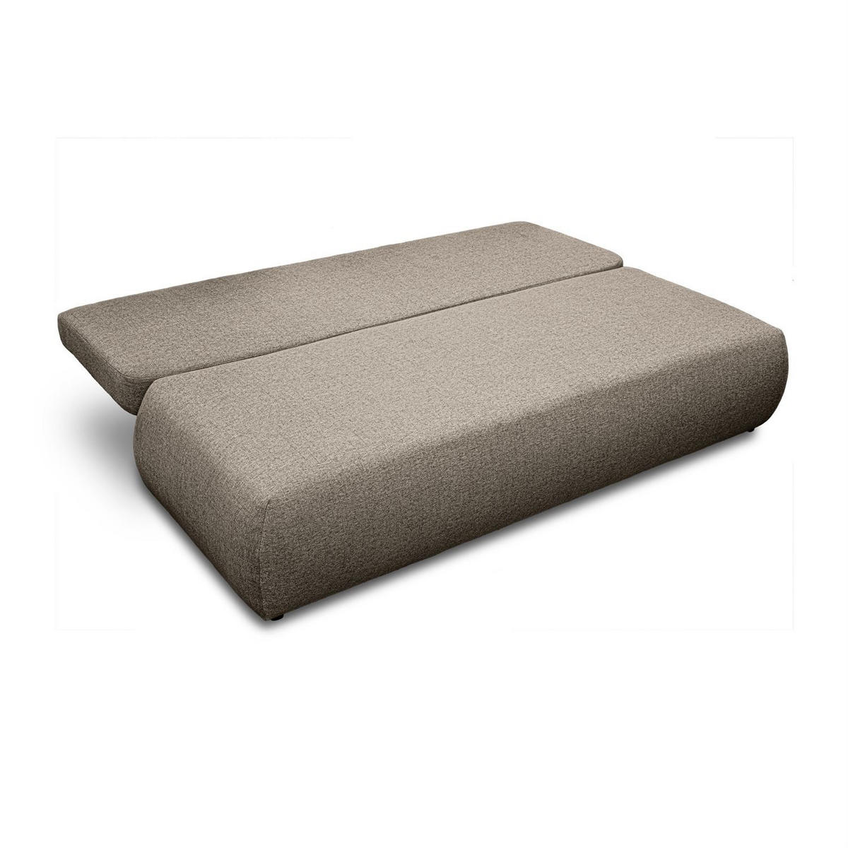 Schlafsofa CLAIRE, zweisitzig, mit Schlaffunktion, Neve 16 - Taupe, Textil (208/90/95cm) - Lookway