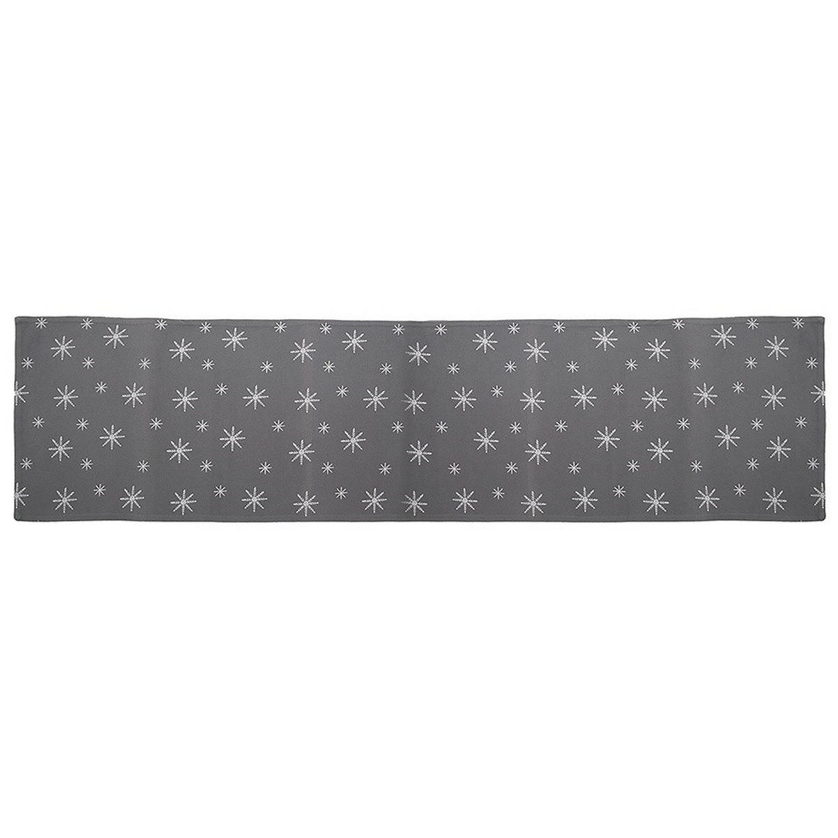 TISCHLÄUFER Baumwolle Petal 130 x 32 cm Grau - Grau, Textil (130/32cm) - Orion 