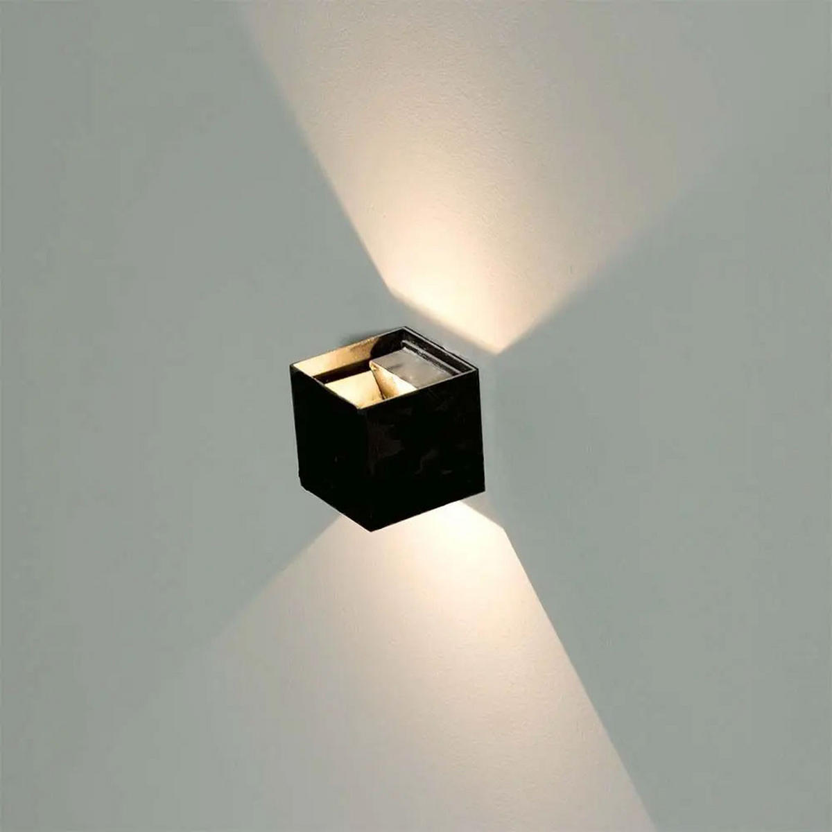LED WANDLEUCHTE VT-759 Schwarz - Schwarz, Metall (10/10/10cm)