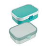 BROTDOSEN MIT EINSATZ & GABEL Campus Cool Mint & Türkis 700 ml 2er Set - Türkis/Mintgrün, Kunststoff (13.2/6.1/17.8cm) - Mepal