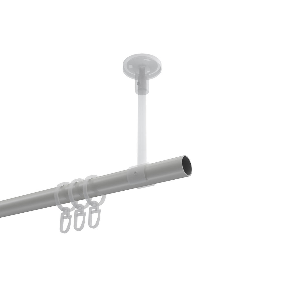GARDINENSTANGEN-SET Sonette Savio 480 cm (geteilt in 3 x 160 cm), 1-läufig, 20 mm Ø Weiß - Weiß, Metall (480cm) - INTERDECO