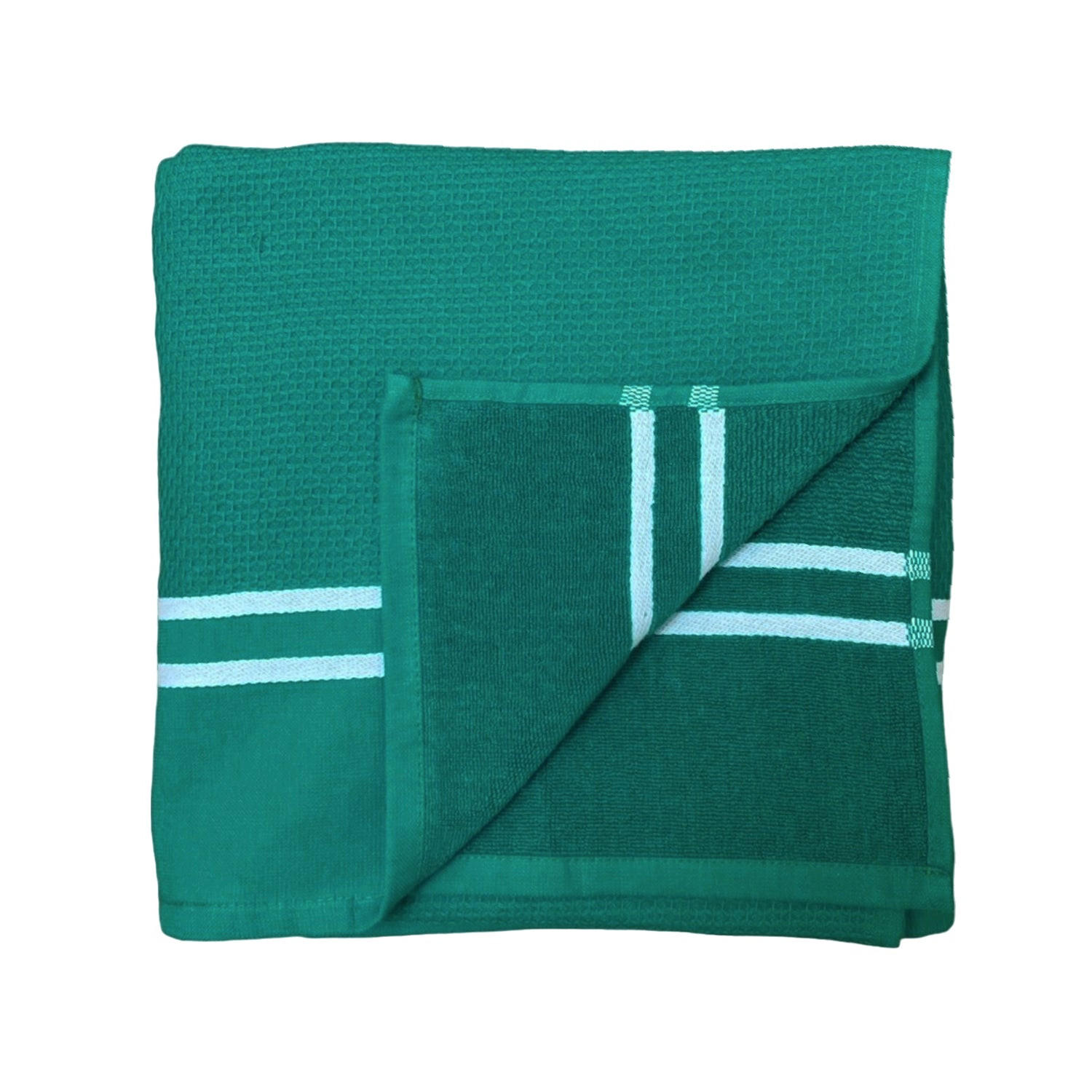 HAMAMTUCH mit Frotteefutter Waffle Grün 90x170 355g/m² - Grün, Textil (90/170cm) - LE COMPTOIR DE LA PLAGE