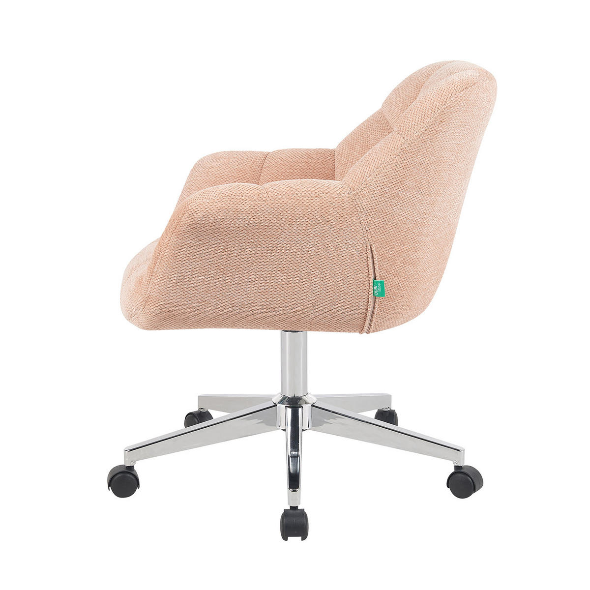 BÜROSTUHL Mika-Nio - Chromfarben/Rosa, Textil/Metall (65/78/66cm) - DUBI Möbel